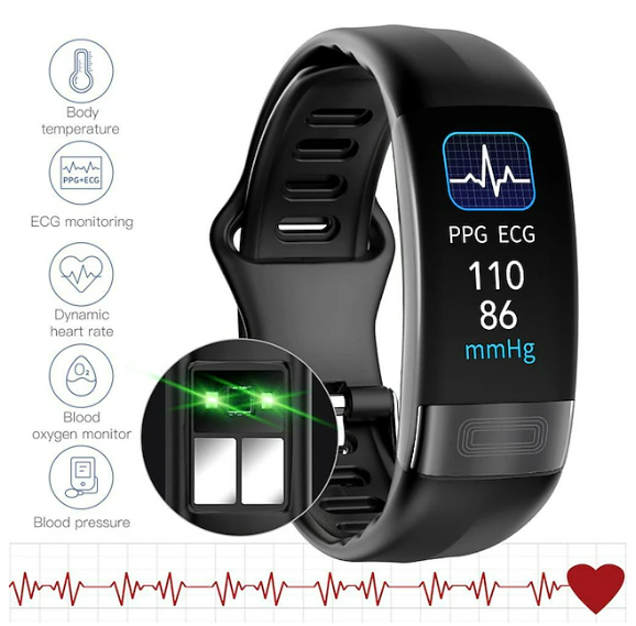 P11 PLUS Smart Watch 0.96 inch Smart Wristbands Fitness Band ECG+PPG